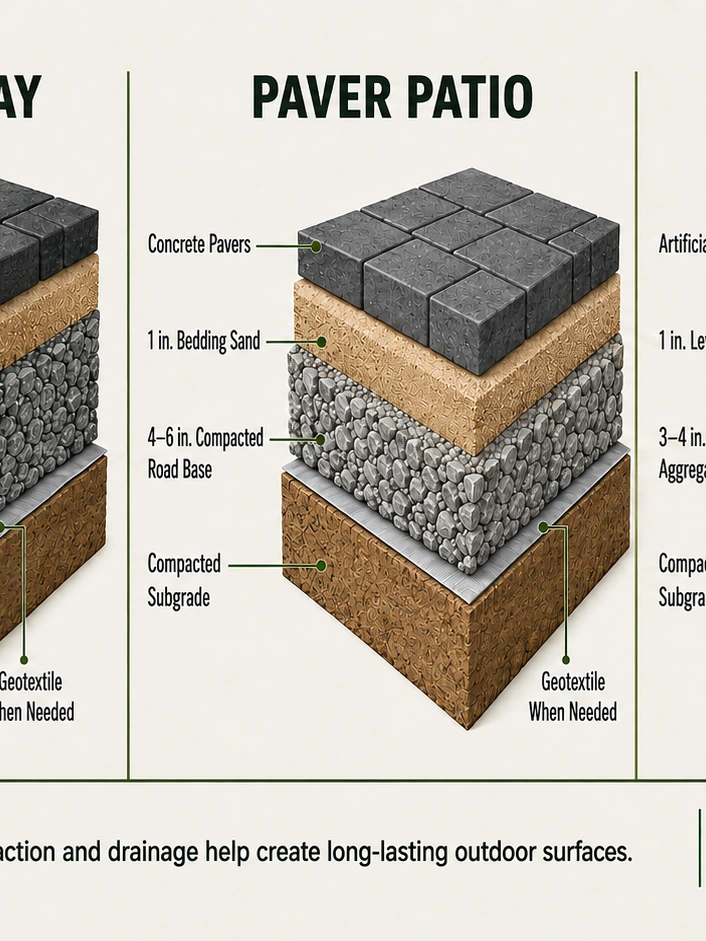 Paver and artificial turf design in Tampa
